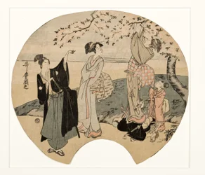 Vendo flores de cerejeira, 1794-96 (xilogravura)
